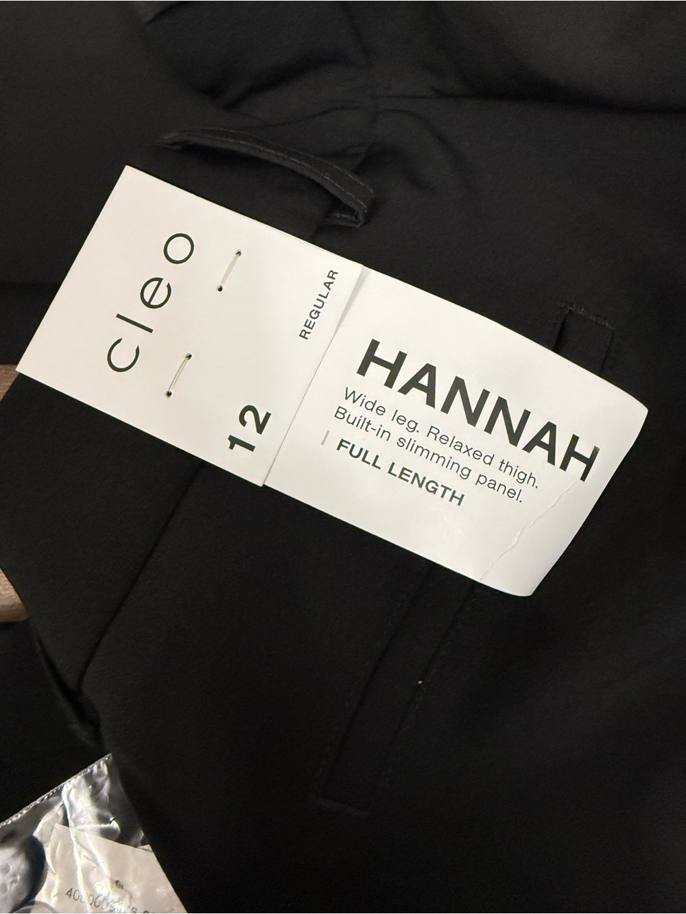 NWT Cleo Women's Dress Pants Black Hannah-Wide Leg, Relaxed Thigh Size 12 - Picture 5 of 6